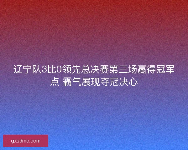 辽宁队3比0领先总决赛第三场赢得冠军点 霸气展现夺冠决心